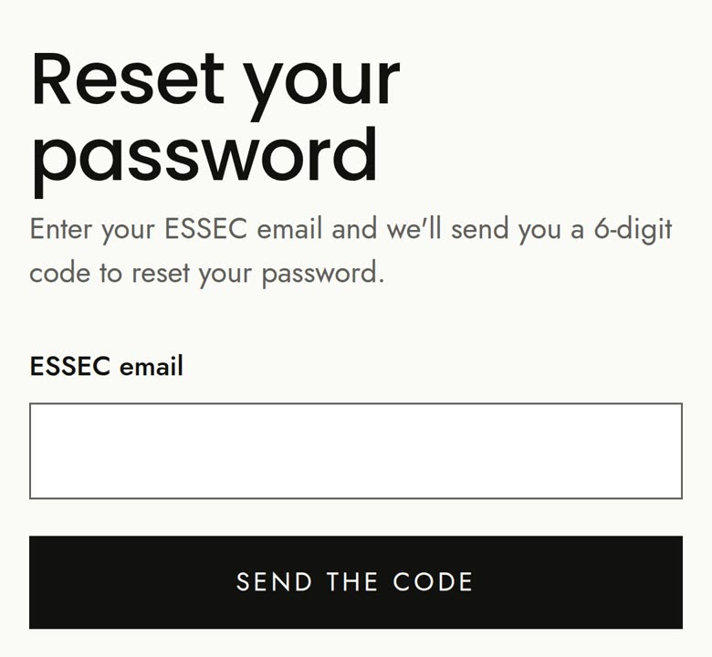 La page Mot de passe oublié (en anglais)